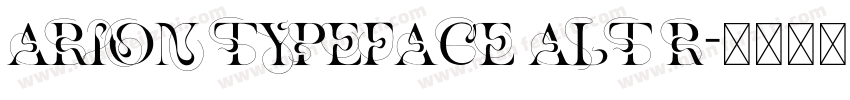 Arion Typeface Alt R字体转换